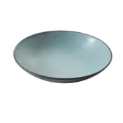 Yanco BM-307TL - 7" Soup Bowl, 12 oz, Gray/Teal Two-Tone Melamine, 7" W x 1.5" D x 7" H - Dozen 1 image