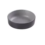 Yanco BM-4003 - 2 Oz Melamine Sauce Dish, 3" x 3" x 1", Black Exterior Gray Interior - Dozen 1 image