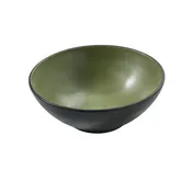 Yanco BM-405GR - 5.75" W x 2.25" D x 5.75" H 12-15 oz Gray/Green Melamine Bowl - Dozen 1 image