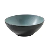Yanco BM-405TL - 5.75" W x 5.75" H Melamine Soup & Cereal Bowl, 15 oz, Two-Tone Gray/Teal - Dozen 1 image