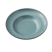 Yanco BM-810TL - 10-3/4" x 2-1/4" 12 oz Melamine Two-Tone Birmingham Teal Bowl - Dozen 1 image
