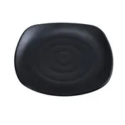 Yanco BP-1112 - Black Pearl 12" x 12" Melamine Plate, Asian Style, Matte Black - Dozen 1 image