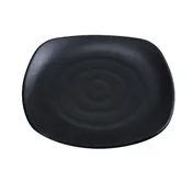 Yanco BP-1113 Black Pearl Square Plate, 13-1/4" x 13-1/4" Asian Style Melamine, Matting Surface - Dozen 1 image