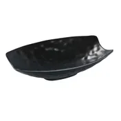 Yanco BP-4110 - Asian Style Deep Melamine Plate, Black Pearl, 10" x 6-1/4" x 2-1/4", - 1 Dozen 1 image