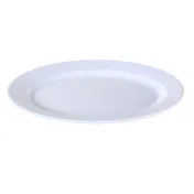 Yanco CAT-2020 Melamine Dinner Plate, Oval 20-1/2" x 14" White, Dishwasher Safe for Catering 1 image