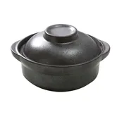 Yanco DB-4107 - Black Porcelain Bowl 20 Oz (6-1/2" Dia x 2-1/2" H) With Lid, Microwave Safe - Dozen 1 image