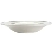 Yanco GB-3 - Green Band Soup Bowl, 9" , 10 oz, Round Ceramic, American White - Dozen 1 image