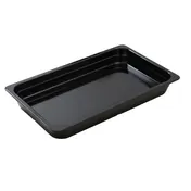 Yanco GN-120BK 1/1 GN Pan, 5.5L, 20-7/8" L x 12-4/5" W x 2-9/16" H, Melamine Black Dishwasher-Safe 1 image