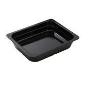 Yanco GN-212BK 1/2 GN Pan, 2.3L, 12-4/5" L x 10-7/16" W x 2-9/16" H Melamine Black, Dishwasher Safe 1 image