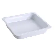 Yanco GN-313 2/3 GN Food Pan, 13-15/16" L x 12-4/5" W x 2-9/16" H, Melamine, White, Dishwasher Safe 1 image