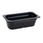 Yanco GN-513BK 1/3 GN Food Pan, 2.3L, Black Melamine, 12-4/5"L x6-15/96"W x3-15/96"H, Dishwasher Safe 1 image