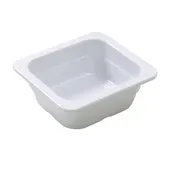 Yanco GN-706 1/6 GN Food Pan, 6-15/16" L x 6-3/8" W x 2-9/16" H, White Melamine, Dishwasher Safe 1 image