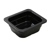 Yanco GN-706BK - 1/6 GN Food Pan, 6-15/16" L x 6-3/8" W x 2-9/16" H, Melamine Black, Dishwasher Safe 1 image