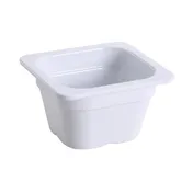 Yanco GN-707 GN 1/6 Pan, 0.9L, 6-15/96" W x 6-3/8" D x 3-15/96" H, White Melamine, Dishwasher-Safe 1 image