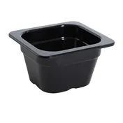 Yanco GN-707BK 1/6 GN Food Pan, 0.9L, 6-15/16"L x 6-3/8"W x 3-15/16"H, Black Melamine 1 image