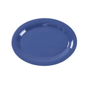 Yanco MS-209BU Oval Platter, 9-1/2" L x 7-1/4" W, Heavy-Duty Melamine, Blue, NSF, Dishwasher Safe - Dozen 1 image