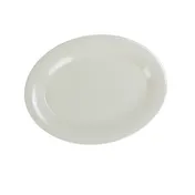 Yanco MS-213IV Oval Platter, 13-1/2" L x 10-1/2" W, Ivory Melamine, Dishwasher Safe, NSF - Dozen 1 image