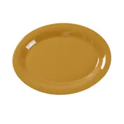 Yanco MS-213YL - 13-1/2" x 10-1/2" Oval Melamine Platter, Yellow, Dishwasher Safe - Dozen 1 image