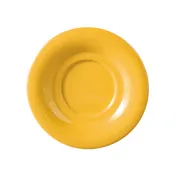 Yanco MS-9303YL - 5-1/2" Yellow Melamine Saucer, Heavy-Duty, Dishwasher Safe, NSF - Dozen 1 image