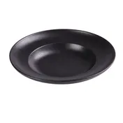 Yanco NB-710 Black 10-Oz Round Pasta Bowl 10-7/8" Dia x 2-1/4" H Porcelain Microwave Safe - Dozen 1 image