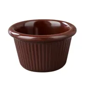 Yanco NC-507C Ramekin, 1.5 Oz (2-1/2" Dia x 1-1/4" H) Brown Melamine Heavy Duty, Dishwasher Safe - Dozen 1 image