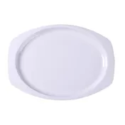 Yanco NS-212W - 12.5" x 9" Oblong Melamine Platter, White, Dishwasher Safe, NSF - Dozen 1 image