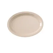 Yanco NS-513T Nessico Oval Platter, 13" x 8-1/2" Tan Melamine, Dishwasher Safe, NSF - Dozen 1 image