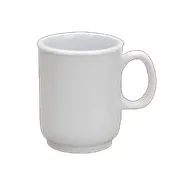 Yanco NS-901W - 8 Oz White Melamine Mug, 3" Dia. x 3-5/8" H, Dishwasher Safe - Dozen 1 image