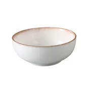 Yanco PR-506 - Cereal Bowl, 22 oz, 6 1/4" Dia x 2 1/2" H, White & Brown China, Dishwasher - Dozen 1 image