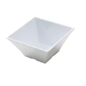 Yanco RM-4106 Square Melamine Bowl, 26 oz, 6" L x 6" W x 3" H, White, Dishwasher Safe - Dozen 1 image