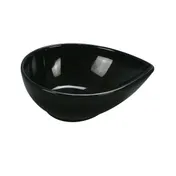 Yanco RM-704BK - 4" Oval Melamine Plastic Bowl, 4 Oz, Black, Dishwasher Safe - Dozen 1 image