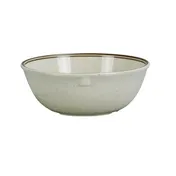 Yanco SS-314 Melamine Bowl, 4-7/8" Dia x 1-3/4" H, 11 oz, Beige Brown Band - Dozen 1 image