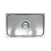 Adcraft CST-F Stainless Steel Steam Table Pan Cover with Recessed Lift-Off Handle - 288/Case 1 image
