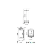 Valpro VP1F-HC 26.80" 1-Solid Door Reach-In Freezer, Bottom Mount, 23 cu. ft., Stainless Steel 3 image