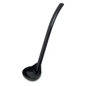 Carlisle 029503 Carly Ladle, 9.5" Length, 1 Oz Oval Bowl, Black Plastic, Dishwasher Safe 1 image