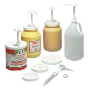 Carlisle 38310 Syrup Pump Kit, White Plastic, 5" Dip Tube, .5-1 oz, Five Caps 2 image