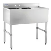 Hubert 29N-031 Kratos Underbar Compartment Sink, 2 Bowls, 36"W X 18.75"D X 33"H 1 image