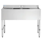 Hubert 29N-032 Kratos Underbar Compartment Sink, 2 Bowls, 48"W X 18.75"D X 33"H 1 image