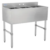 Hubert 29N-033 Kratos Underbar Compartment Sink, 3 Bowls 1 image