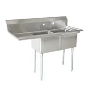 Omcan USA 25256 (2) Two Compartment Sink 1 image