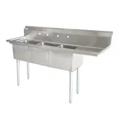 Omcan USA 25260 (3) Three Compartment Sink 1 image