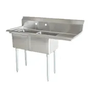 Omcan USA 25268 (2) Two Compartment Sink 1 image