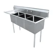 Omcan USA 25271 (3) Three Compartment Sink 1 image