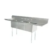 Omcan USA 25273 (3) Three Compartment Sink 1 image