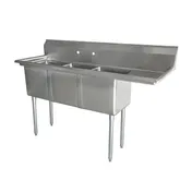 Omcan USA 43777 (3) Three Compartment Sink 1 image