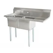 Omcan USA 43781 (2) Two Compartment Sink 1 image