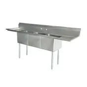 Omcan USA 43789 (3) Three Compartment Sink 1 image