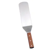 Omcan USA 80005 Flexible Turner, 7" Blade x 2" Width, Stainless Steel Blade, Short Wooden Handle 1 image