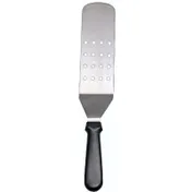 Omcan USA 80022 Flexible Stainless Steel Turner, 8-1/4" X 2⅞" Perforated Blade, Black Plastic Handle 1 image