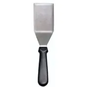 Omcan USA 80035 Hamburger Turner - 5-1/8" x 2-7/8" Stainless Steel Blade, Black Plastic Handle 1 image